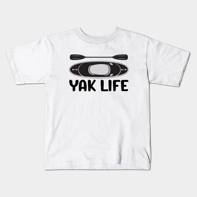 Kayak Life Kayaking and Paddling Kids T-Shirt by reedae